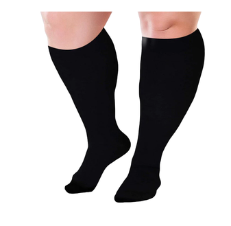 Black Compression Socks, Ladies Black Compression socks, ladies compression socks, plus size compression socks