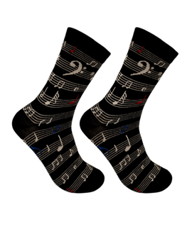 Black Hit the Right Notes Music Socks, Ladies Black Hit the Right Notes Music Socks. Music socks, ladies music socks