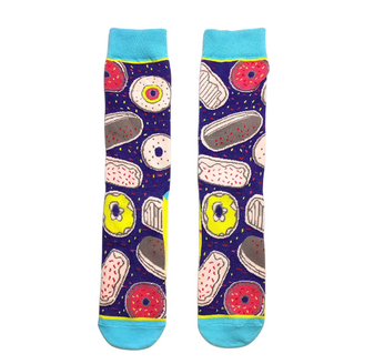 Sweet Donut Delight Socks, Ladies Sweet Donut Delight Socks, Donut socks, cute socks, fun socks, food socks, colorful socks, quirky socks, novelty socks, comfortable socks, gift idea, sweet socks, soft socks, donut print socks, sweet socks, dessert socks, funky socks, trendy socks, food-themed socks, cozy socks, funky footwear, novelty food socks, unique socks, birthday gift socks, fun fashion socks, playful socks, casual socks, snack-inspired socks