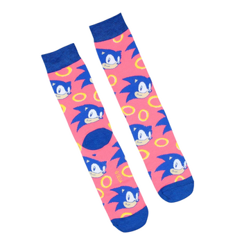 Speed with Sass: Sonic The Hedgehog Socks, Ladies Speed with Sass: Sonic The Hedgehog Socks, Speed with Sass socks, Sonic-themed socks, Sonic fan gifts, Sega socks, blue hedgehog socks, fast-paced socks, Sonic collector socks, Green Hill Zone socks, Tails and Knuckles socks, nostalgic gaming socks, Sonic gift ideas, quirky Sonic socks, gaming fashion, Sonic apparel, iconic character socks, video game accessories.
