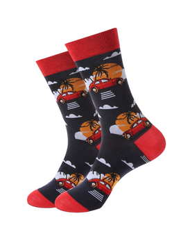Highway to Heel: Getaway Socks, Men's Highway to Heel: Getaway Socks, Men’s Road Trip Socks, Highway Socks, Getaway Socks, Car Print Socks, Vacation Socks, Funky Men’s Socks, Novelty Travel Socks, Cool Socks For Men, Patterned Men’s Socks, Fun Casual Socks, Quirky Socks For Men, Unique Gift Socks, Colorful Travel Socks, Men’s Road Trip Car Print Socks, Highway To Heel Vacation Socks