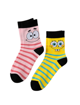Best Fins Forever: SpongeBob and Patrick Socks, Ladies Best Fins Forever: SpongeBob and Patrick Socks, Ladies Best Fins Forever: SpongeBob and Patrick Socks 2 pack, SpongeBob and Patrick Socks Ladies, Best Fins Forever Socks, Womens Cartoon Socks, Funny Character Socks Women, SpongeBob SquarePants Socks Ladies, Patrick Star Socks Women, Bikini Bottom Socks, Cute Novelty Socks Women, Friendship Socks Ladies, Ladies Pop Culture Socks