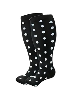 Ladies Polka Dot Compression Socks Plus Size - 4XL, Ladies Ladies Polka Dot Compression Socks Plus Size - 4XL, Plus Size Compression Socks Women, 4XL Compression Socks Ladies, Extra Wide Compression Socks, Large Calf Compression Socks Women, Cute Compression Socks Plus Size, Polka Dot Compression Socks Women, Fashion Compression Socks Plus Size, Medical Compression Socks For Women