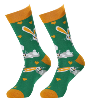 Hoppy Feet Bunny Socks, Ladies Hoppy Feet Bunny Socks, Bunny Socks Ladies, Cute Animal Socks, Rabbit Print Socks, Funky Socks For Women, Novelty Bunny Socks, Colourful Crew Socks, Easter Bunny Socks, Fun Animal Print Socks, Ladies Fashion Socks, Bunny Gift Socks