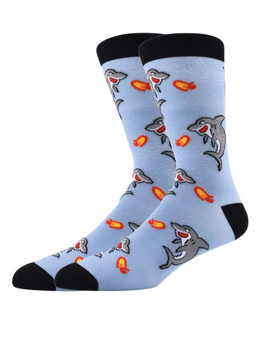 Jaws of Flame: Shark Socks, Men's Jaws of Flame: Shark Socks, Jaws Of Flame, Shark Socks, Mens, Funny Socks, Novelty Socks, Crazy Socks, Gift For Men, Unique Socks, Fun Dress Socks, Shark Lover Gift