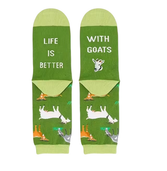 Life Is Better With Goats Socks, Ladies Life Is Better With Goats Socks, Life Is Better With Goats Socks, Goat Lover Socks, Funny Animal Socks, Ladies Farm Socks, Cute Goat Socks, Farm Animal Socks, Goat Print Socks, Animal Lover Gift, Novelty Goat Socks, Farm Life Socks, Women’s Animal Socks, Whimsical Goat Design, Cute Country Socks, Animal Pattern Socks, Fun Crew Socks, Ladies Goat Print Socks, Goat Girl Gift, Cozy Farm Socks, Country Living Socks