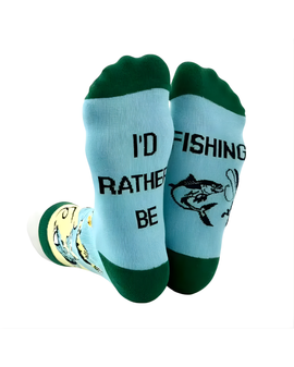 Hooked: I'd Rather Be Fishing Socks, Men's Hooked: I'd Rather Be Fishing Socks, Mens Fishing Socks, Funny Socks, Novelty Socks, Angler Socks, Fisherman Socks, Gift For Him Socks, Outdoor Socks, Crew Socks, Sport Socks, Cosy Socks, Quirky Socks, Hobby Socks, Humour Socks, Fish Print Socks, Weekend Socks