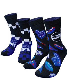 Pepsi Powered Socks, Men's Pepsi Powered Socks, Men's Pepsi Powered Socks 2 Pack, Pepsi Powered Socks, Mens Socks, Pepsi Socks, Sport Socks, Fun Socks, Novelty Socks