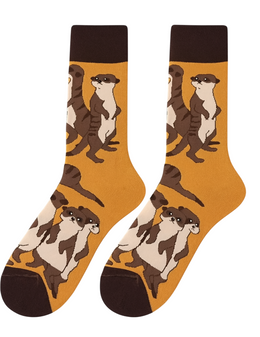 Otter Gang Socks, Ladies Otter Gang Socks, Ladies Otter Gang Socks, Otter Socks, Cute Otter Socks, Animal Pattern Socks, Ladies Animal Socks, Fun Novelty Socks, Ladies Crew Socks, Playful Animal Print Socks, Wildlife Themed Socks, Cute Creature Socks, Gift For Her, Animal Lover Gift Idea