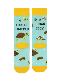 I'm a Turtle Trapped In A Human Body Socks, Ladies I'm a Turtle Trapped In A Human Body Socks, Ladies Im A Turtle Trapped In A Human Body Socks, Cute Turtle Socks For Women, Funny Turtle Quote Socks, Animal Lover Novelty Socks, Playful Turtle Pattern Socks, Whimsical Statement Socks For Her, Nature Inspired Women Socks, Turtle Gift Idea For Women, Fun Graphic Crew Socks, Lighthearted Animal Theme Socks
