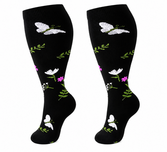 Midnight Meadow Compression Socks, Midnight Meadow Compression Socks 4XL, Ladies Midnight Meadow Compression Socks, Butterfly Compression Socks, Floral Compression Socks, Flower Compression Socks, Ladies Compression Socks, Knee High Compression Socks, Garden Compression Socks, Botanical Compression Socks, Nature Compression Socks, Wildflower Compression Socks, Butterfly Print Socks, Floral Print Compression Socks, Cute Compression Socks, Fashion Compression Socks, Patterned Compression Socks, Graduated Compression Socks, Travel Compression Socks, Flight Socks Women, Nurse Compression Socks, Medical Compression Socks, Circulation Socks, Leg Support Socks, Compression Stockings Women, Stylish Compression Socks, Colourful Compression Socks, Black Compression Socks, Compression Socks for Standing All Day, Swelling Relief Socks, Women's Support Socks, Compression Socks New Zealand, Support Socks NZ.