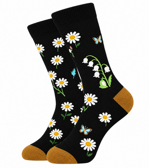 Daisy Dreams Socks, Ladies Daisy Dreams Socks, Ladies Daisy Meadow Floral Crew Socks, Ladies Daisy Socks, Women's Daisy Socks, Floral Crew Socks, Wildflower Socks, Flower Print Socks, Daisy Print Socks, Botanical Socks, Butterfly Socks, Floral Pattern Socks, Cute Flower Socks, Nature Inspired Socks, Garden Theme Socks, Ladies Novelty Socks, Women's Fashion Socks, Cotton Crew Socks, Soft Cotton Socks, Comfortable Ladies Socks, Everyday Crew Socks, Casual Fashion Socks, Gift For Her Socks, Spring Floral Socks, Cottagecore Socks, Bloom Print Socks, Cute Botanical Socks