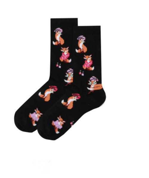 Pampered Fox Socks, fox, sock boutique