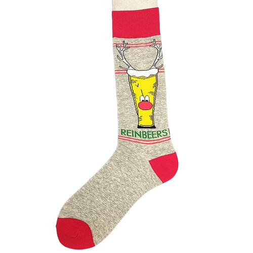 Reinbeers Christmas Socks, Beer Socks, Men's Reinbeer Socks, Men's Christmas Socks, Chrismas Socks, Xmas Socks