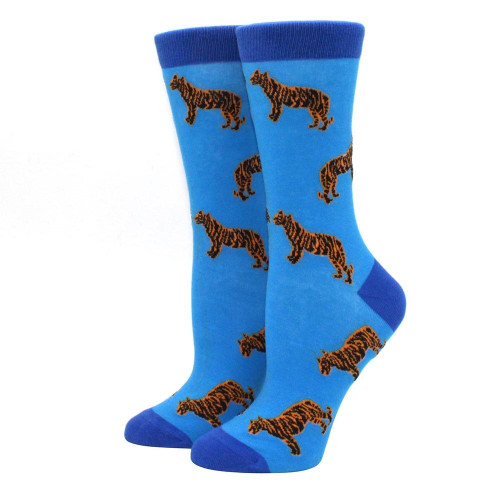 Blue Big Cat Socks