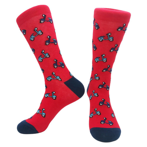 Men's Red Vespa Socks