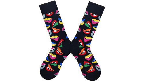 Ladies Mouth Socks, mouth socks, lip socks, teeth socks, novelty socks, ladies novelty socks, novelty mouth socks, sock boutique, perfect gift