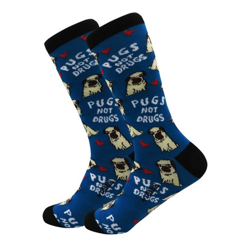 Pugs not Drugs Socks