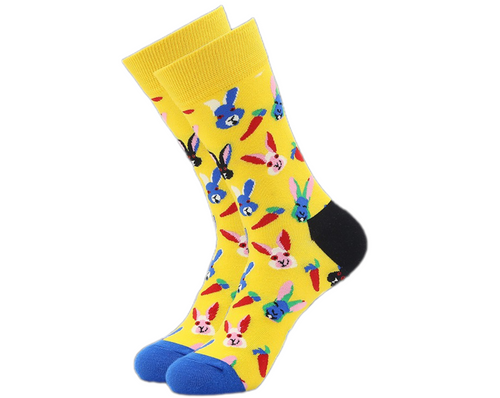 Ladies bunny socks, sock boutique, bunny, bunnies, bunny socks, yellow bunny socks, novelty socks, ladies novelty socks