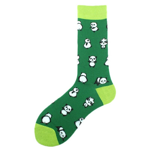 Ladies Green Panda Socks