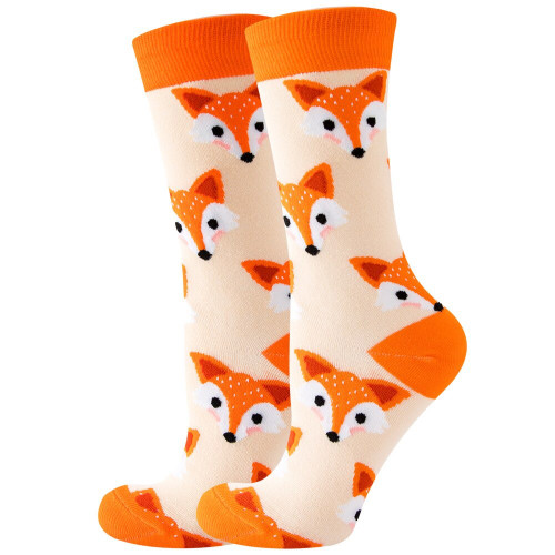 Orange Fox Socks, fox socks, ladies fox, orange fox, sock boutique, fox, fox socks, foxy socks