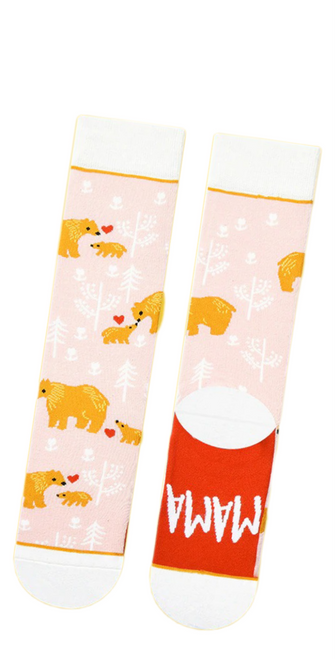 Mama Bear Socks, Bear Socks, Bear, Sock Boutique, socks novelty, novelty socks