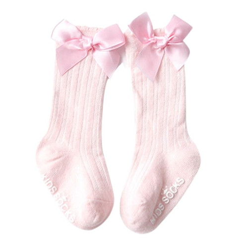 Pink Socks
Suitable for 18 months and up
Knee High
Pink in colour
Bows at the top
Soft fabric  - Combed cotton
Non-slip sole design

Baby Socks, Knee high socks, non-slip socks, nonslip socks, sock boutique
