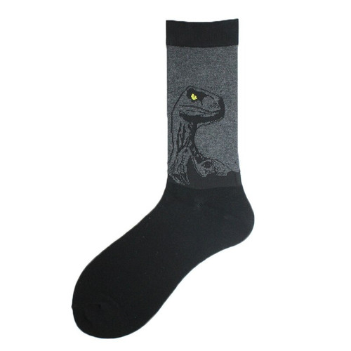 Black & Grey Dinosaur Socks, dinosaur, black socks, sock boutique