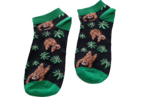 Hanging Sloth Socks, sloth socks, ankle sloth socks, ladies ankle sloth socks, ladies sloth socks, sock boutique, sloths that are hanging, silly sloths, novelty socks, novelty sloth socks, nz socks, kiwi socks, perfect gift ideas, largest range of socks in new zealand