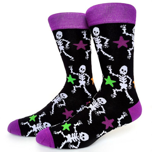 Skeleton Socks, scary socks, sock boutique, stars with skeletons, skelly