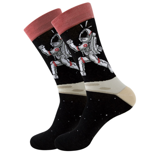 Astronaut Socks, space socks, sock boutique, space, men's astronaut socks, black astronaut socks, space socks for men