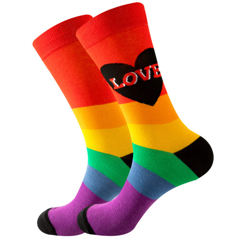 Rainbow Love Socks, love socks, sock boutique, pride socks, gay community, lgbtq community, lhbtq socks, pride socks, love all, love everyone
