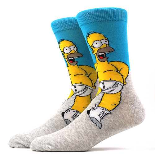 Homer Simpson No Clothes Socks, homer simpson socks, the simpsons socks, novelty socks, novelty simpsons socks, sock boutique