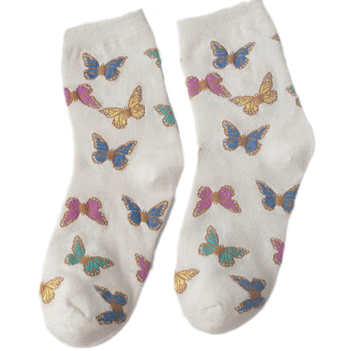 Butterfly Socks, ladies butterfly socks, sock boutique, novelty socks, novelty butterfly socks, nz socks, kiwi socks, funky socks, sparkly socks