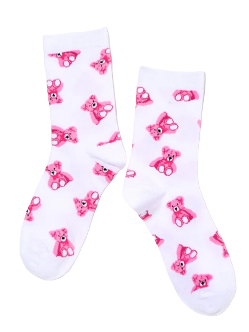 Pink Teddy Bear Socks, bear socks, ladies teddy socks, ladies teddy bear socks, bear pink socks, pink socks, ladies cute socks, nz socks, kiwi socks, fun socks, perfect gift of socks, sock boutique