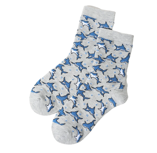 Grey Shark Socks, shark socks, ladies shark socks, novelty socks, novelty shark socks, sea life socks, sock boutique, nz socks, kiwi socks, best gift ideas
