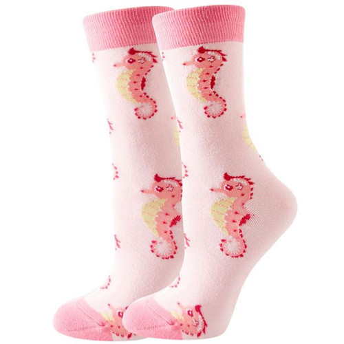 Pink Seahorse Socks, seahorse socks, ladies seahorse socks, sea life socks, sea socks, sock boutique, best range of socks, perfect gift ideas, novelty socks, novelty seahorse socks, nz socks, kiwi socks, funky socks, cute socks, pretty socks