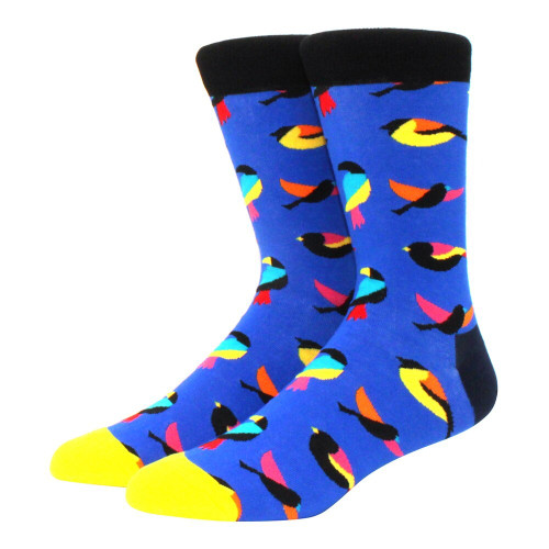 Men's Tropical Bird Socks, Bird Socks, tropical bird socks, men's bird socks, crew bird socks, bird crew socks, sock boutique, sock boutique nz