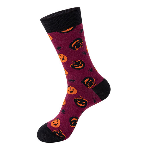 Jack O'Lantern Socks, Halloween Socks, Ladies Halloween Socks, Halloween Crew Socks