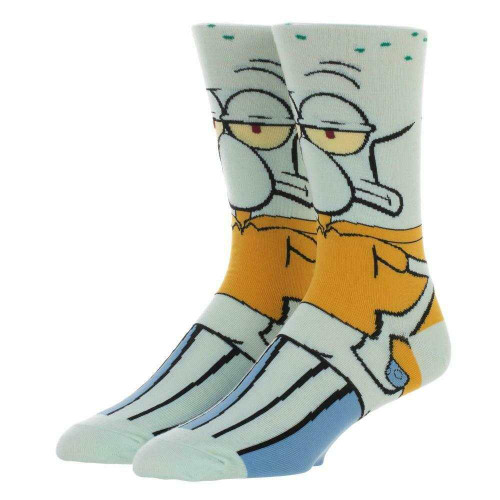 Men's Squidward (SpongeBob) Crew Socks, Squidward Socks, Squidward crew Socks