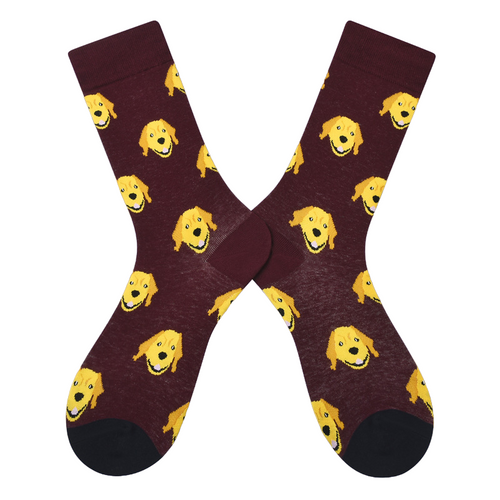 Golden Retriever Dog Socks, Men's Golden Retriever Dog Socks, dog socks, Golden Retriever Socks, Dog Face Socks
