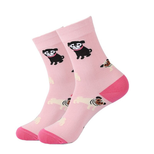 Pink Puppy Socks, Puppy Socks, Ladies Puppy Socks, Dog Socks, Doggy Socks, Ladies Dog Socks