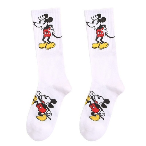 White Mickey Mouse Socks, Ladies White Mickey Mouse Socks