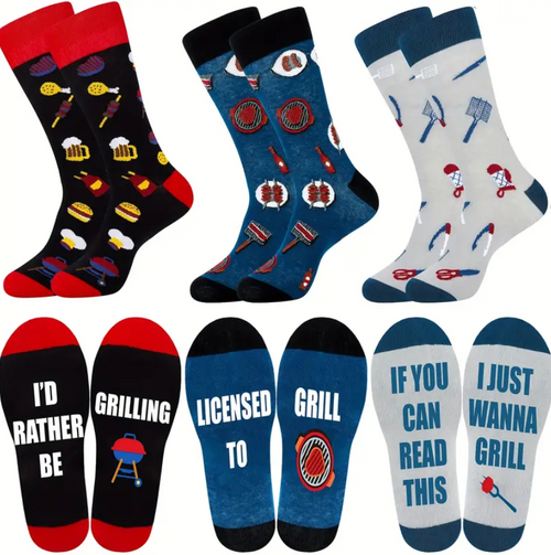 Funny Grill Power Socks , Men's Funny Grill Power Socks , Grilling Socks, Men's grilling socks, men's bbq socks, men's bbqing socks, Men's barbequing socks