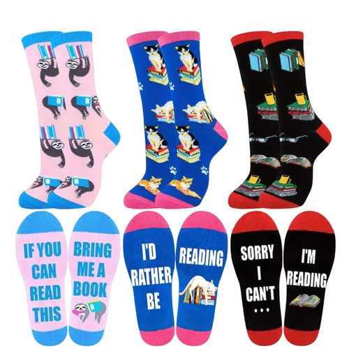 Novel Ideas Socks, Ladies Novel Ideas Socks, Reading Socks, Ladies reading socks, book socks, ladies books socks