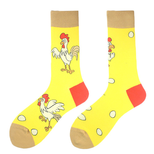 Chicken & Egg Socks, Mismatched Chicken & Egg Socks, Men's Chicken & Egg Socks, Men's Chicken & Egg Mismatched Socks