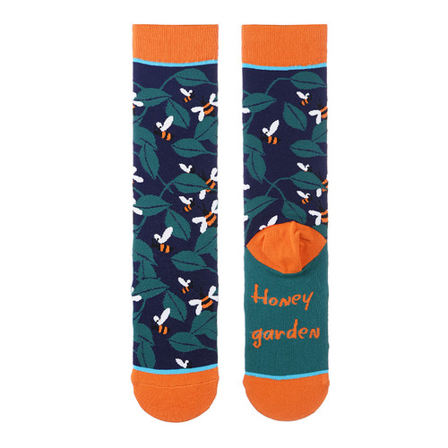 Honey Garden Socks, Honey Socks, Ladies Honey Garden Socks, Bee Socks, Garden Socks
