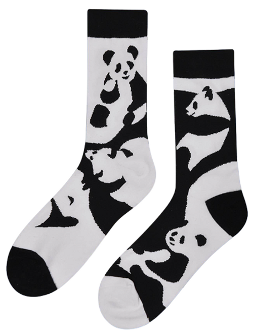 Panda Socks, Men's Panda Socks, Panda Mismatched Socks, Men's Panda Mismatched socks
