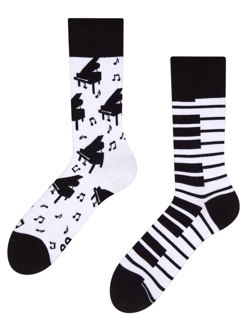 Mismatched Music Socks, Music Socks, Men's Music Socks, Men's Mismatched Music Socks, Piano Socks, Men's Piano Socks, Men's Key Socks