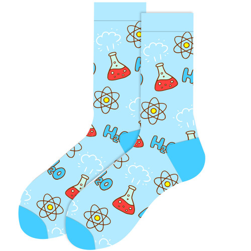 H₂O Socks, Men's H2O Socks, Water Socks, Science Socks, Men's Science Socks, Larger socks for Men